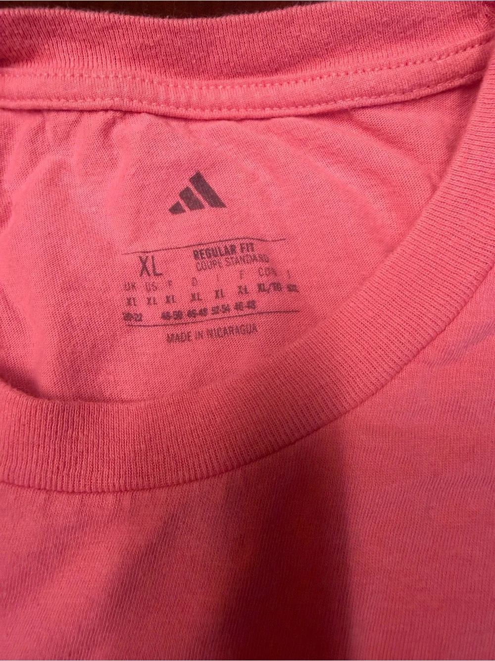 adidas Men’s Hot Pink Short Sleeve Tee with Floral Logo